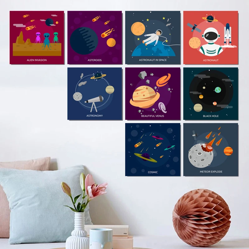 space nursery art