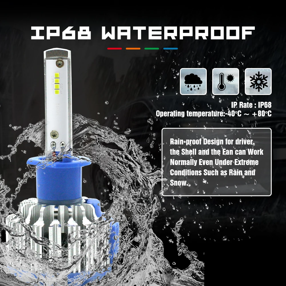 

Modifygt T1 series H7 led 70W 7200LM 6000K 12v H1 H3 H4 led H11 9005 HB3 9006 HB4 9007 HB5 LED headlight car accessories