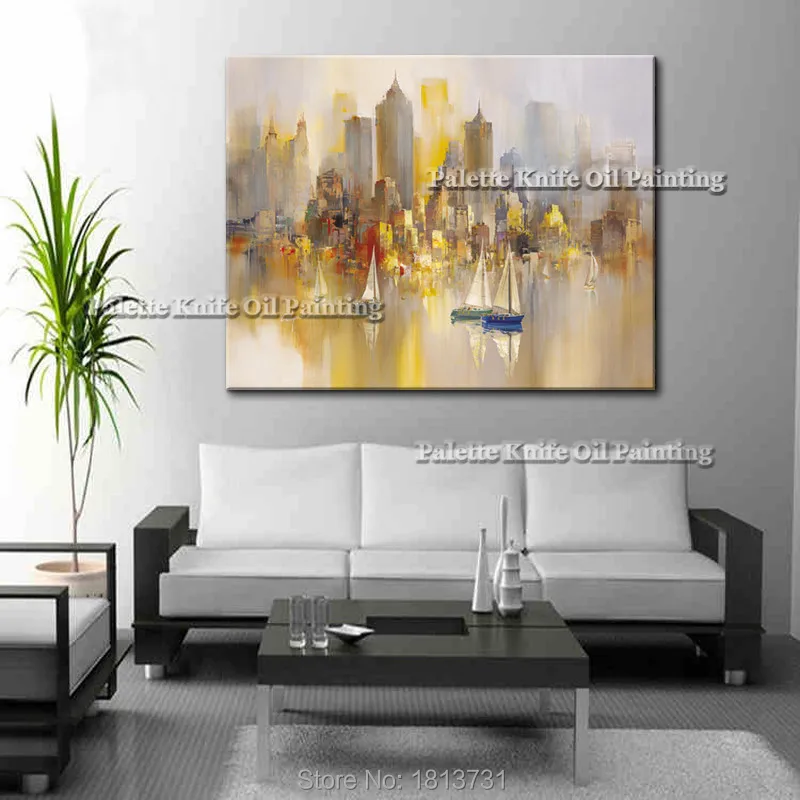 New York City Painting Home Decor Home Decoration Oil painting Wall Pictures for living room Home Decor paint Wall art paint