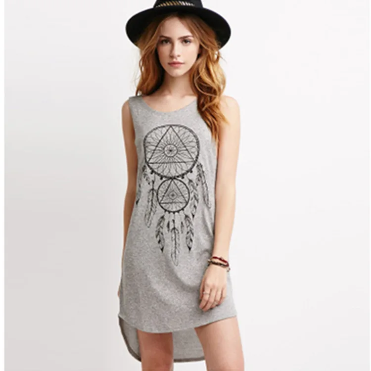 2016 Hot Sale Totem Printed font b Sexy b font O Neck Sleeveless Backless font b