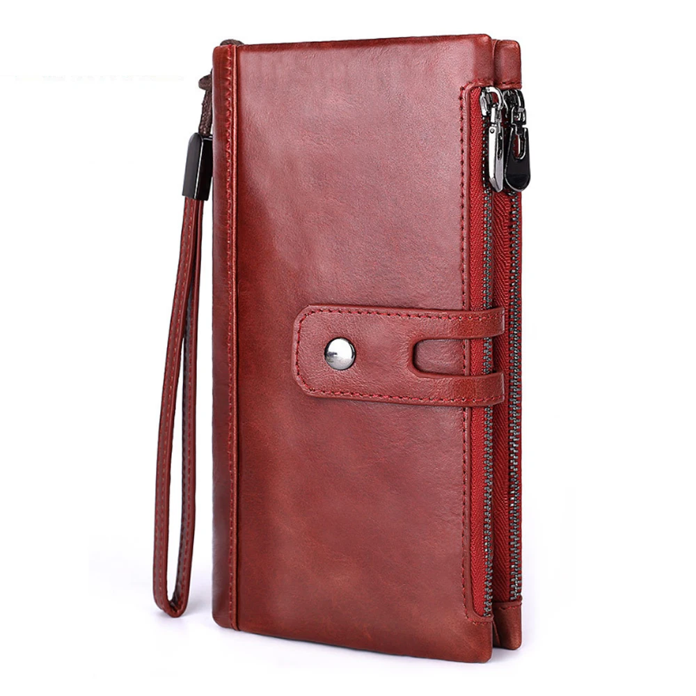 

Fashion Genuine Leather Women Wallets Large Capacity Multi Card Position Cowhide Lady Wallets Multi-function Female Wallets