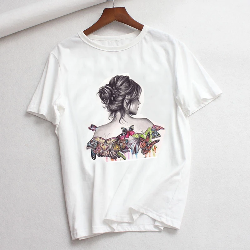 

New harajuku Elf Girl T-shirt Women Short Sleeve Tumblr White tee Print Kawaii tops hipster o-neck tee hipster women tops