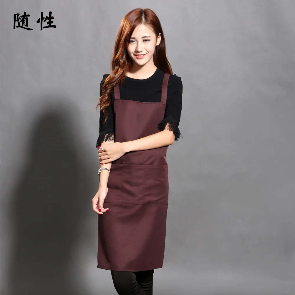 Image Fashion Restaurant Coffee Manicure Shop Waitress In The Hotel Kitchen Waterproof Apron Customized Advertising Logo Shipping