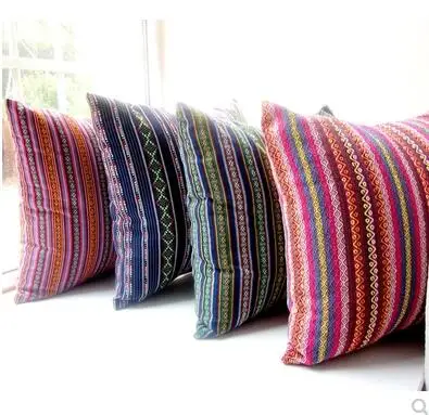 Southeast Asian style stripes pattern pillowcase cushion cover for backrest retro pillow home decor | Дом и сад