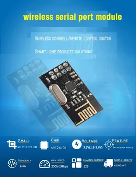 

2PCS NRF24L01+ wireless data transmission module 2.4G / the NRF24L01 upgrade version 2Mbit/s NRF24L01 Socket Adapter plate Board