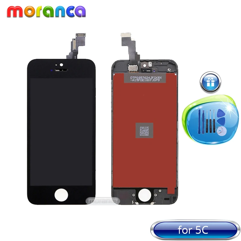 

AAA Quality Full LCD for iPhone 5C LCD Display with Touch Screen Digitizer Assembly Black Replacement Parts + Tools