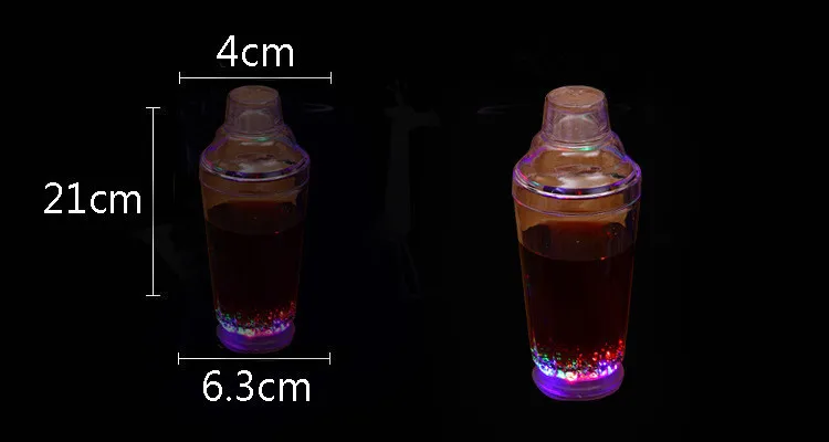 1 шт. 19 oz свет вверх светодиодный, коктейли барный шейкер инструментов для бара мигающий, мерцающий вечерние suppliess ок 0429