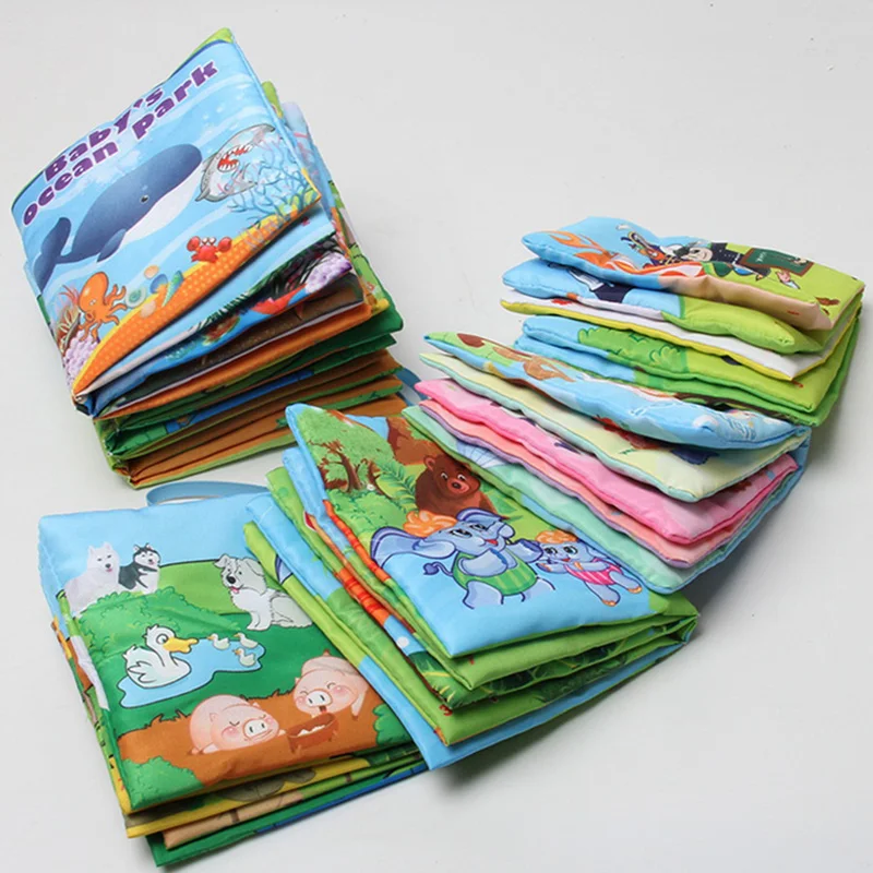 

6 Style English Soft Fabric Cloth Book 0~12 Months Juguetes Bebe Brinquedos Para Bebe Learning Education Baby Book Toys Lbt_002