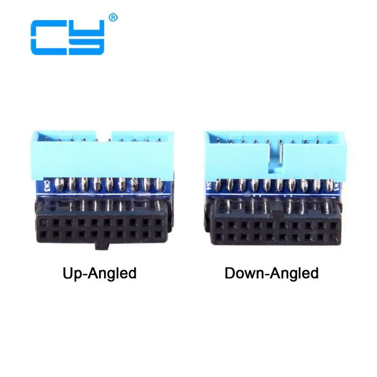 

USB 3.0 20pin Male to Female Extension Adapter Up Down Angled 90 Degree for Asus Gigabyte Msi Onda Inte Lenovo USB3 Motherboard