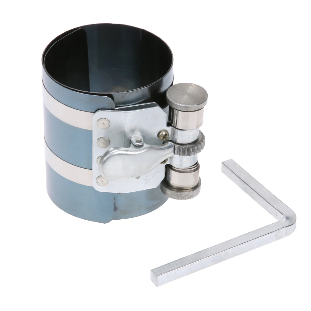 

4" Car Engine Piston Ring Compressor Tool Steel sheet Installer Band Ratcheting 53-173mm, 290g, High Quality