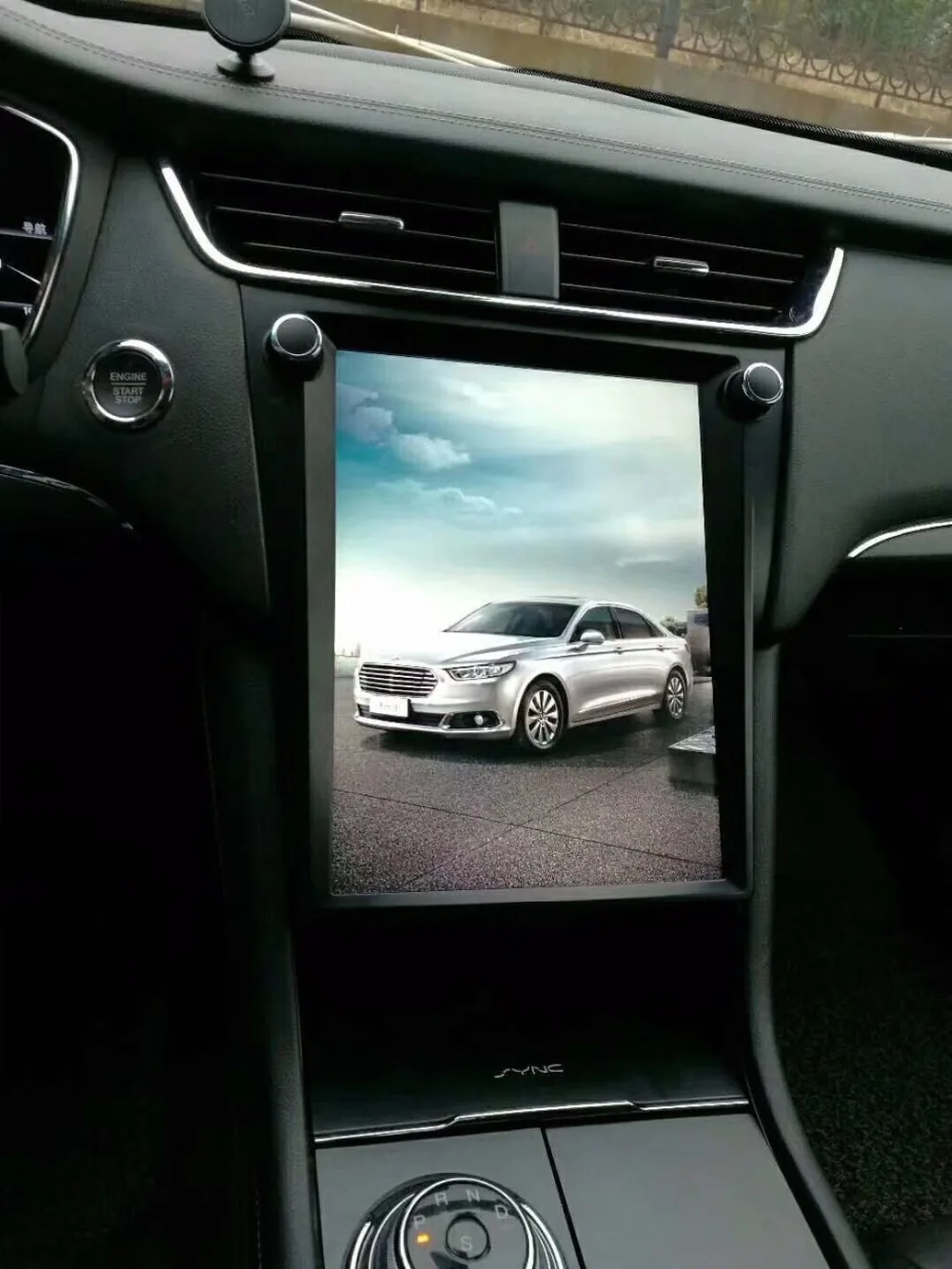 LaiQi 10," четырехъядерный автомобильный dvd-плеер 1280x800 Tesla стиль вертикальный экран стерео gps навигация для Ford aurus