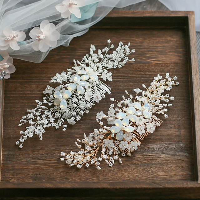 Best Price Jonnafe Gold Silver Floral Hair Comb For Bride Tiny Beaded Wedding Hair Jewelry Accessories Hand wired Bridal Headpiece Best Price Jonnafe Gold Silver Floral Hair Comb For Bride Tiny Beaded Wedding Hair Jewelry Accessories Hand wired Bridal Headpiece