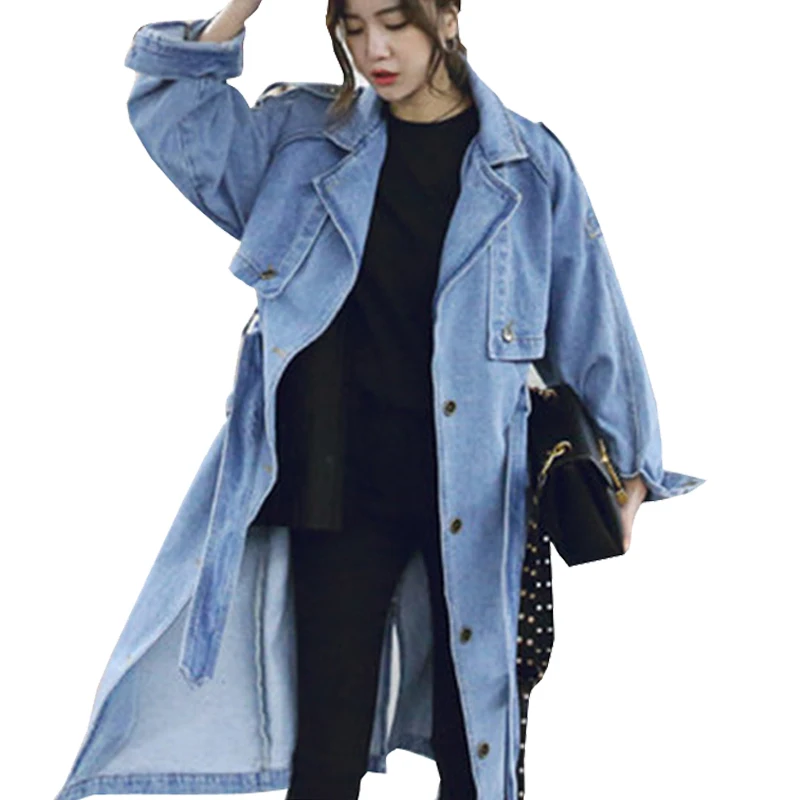 

2018 Vintage loose outwear women jacket casacos femininos Jeans autumn and winter new women coat denim jacket blusas ZY4133
