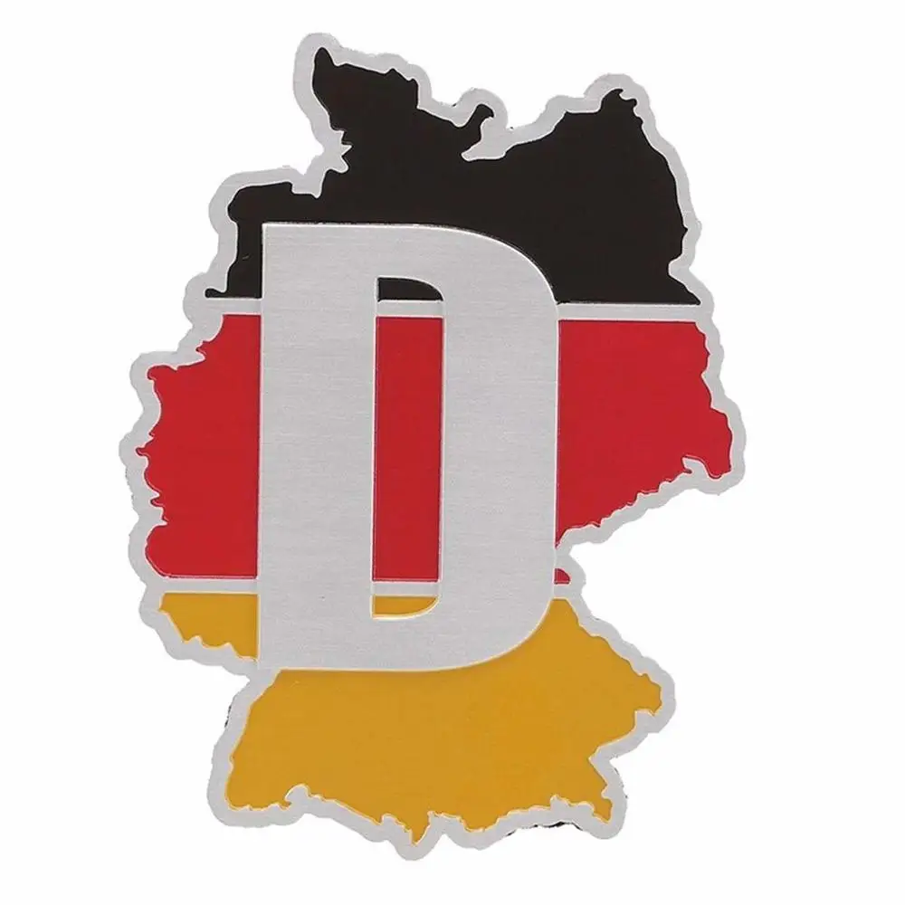 Универсальный Немецкий флаг передняя решетка бампера автомобиля стикер эмблема значок для VW/Audi/Honda/Benz - Название цвета: Розовый