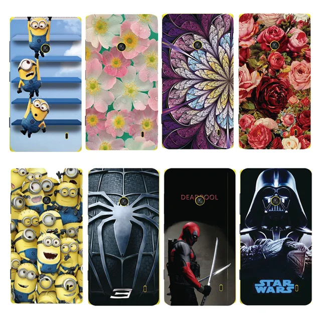 Cheap Beautiful Design Original Plastic Printed Cartoon Phone Case For Nokia Lumia 520 521 525 526 Cover Printing Drawin Phone Cases