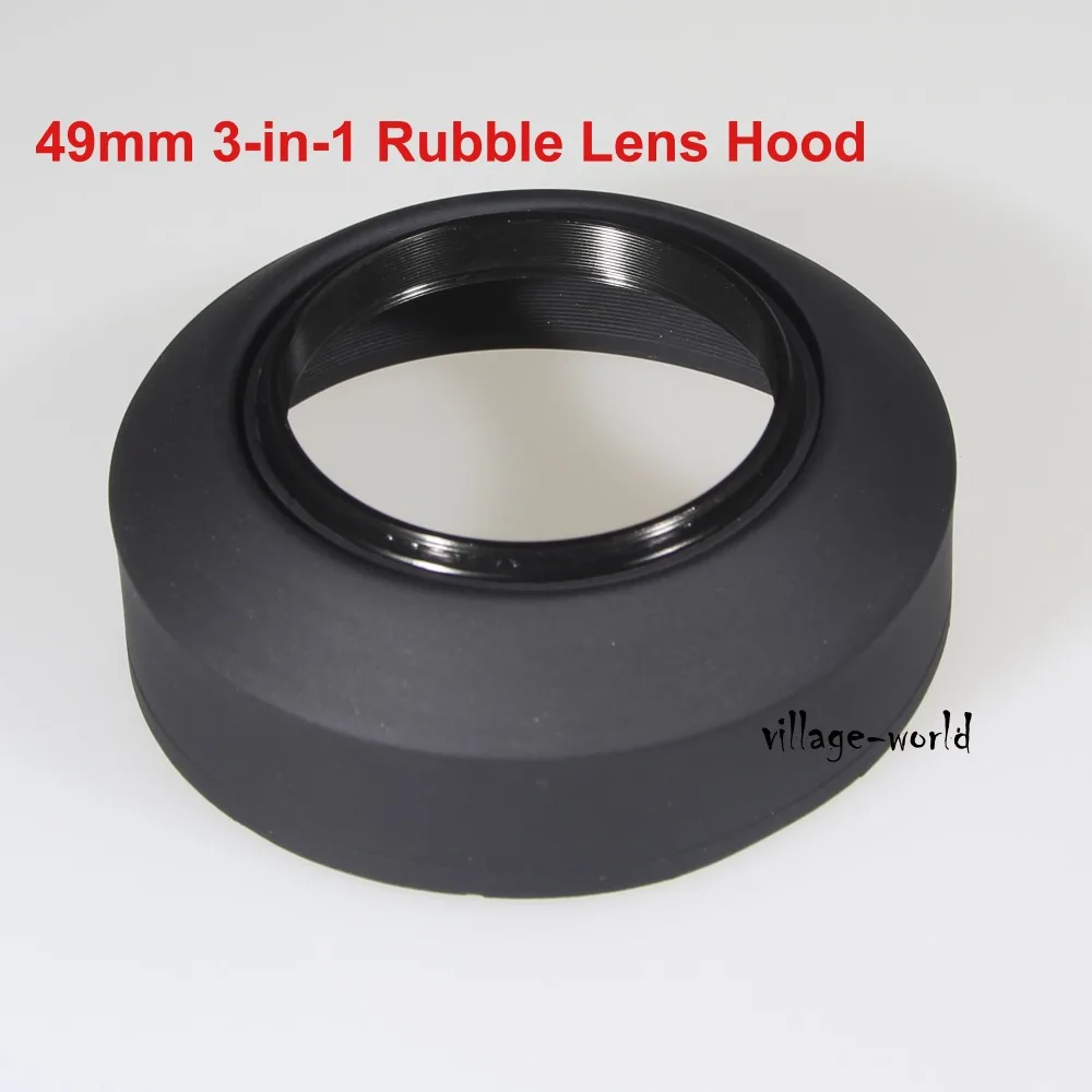 49mm 49 Mm 3 In 1 Stage 3 Stage Rubber Collapsible Lens Hood For Canon