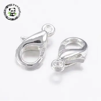 

1000pcs 10x6mm Silver Color Zinc Alloy Lobster Claw Clasps for Jewelry Making DIY Findings Bracelet Necklace Hole: 1mm