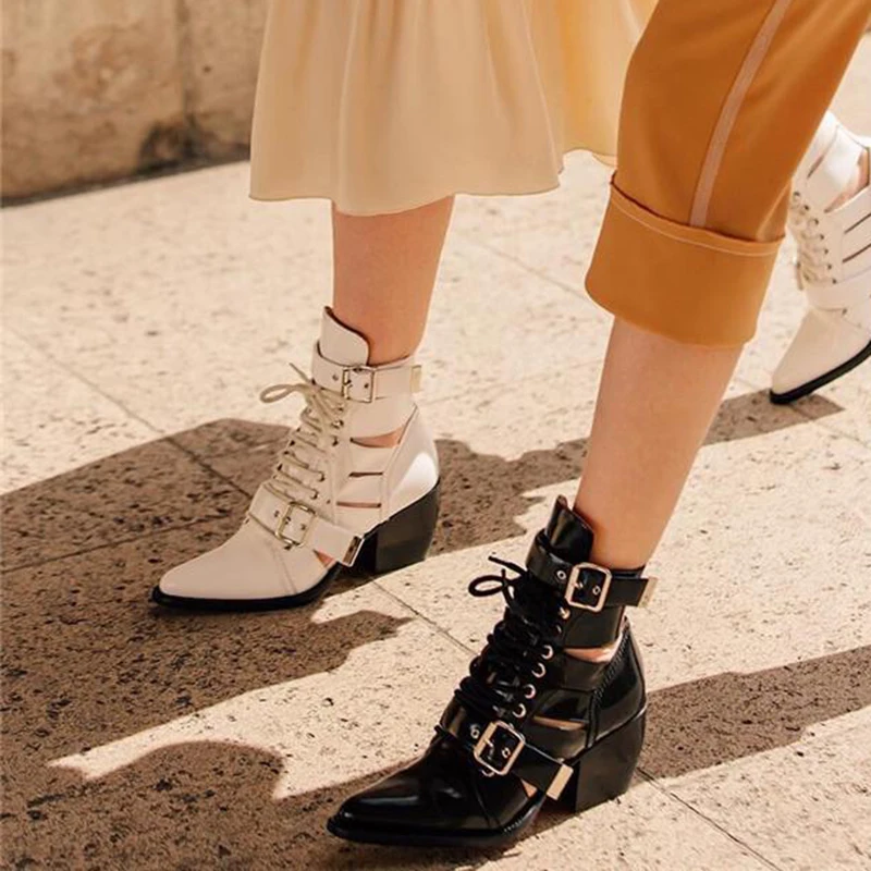ankle boots with chunky heel
