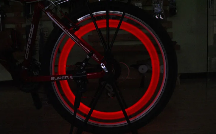 1 шт. велосипедный спиц светильник водонепроницаемый велосипед Велоспорт ива лампа светодиодный светильник для колеса s шины клапан колеса аксессуары для велоспорта