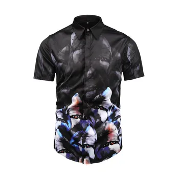 

Mens Summer Shirts Hawaiian Holiday Beach Shirts For Mandarin Collar Shirt For Men Design Printed Short Sleeve Casual Slim Shirt