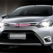 July King светодиодный дневные ходовые огни DRL с противотуманной крышкой, светодиодный противотуманная фара для Toyota Vios 2013~ 1:1, быстрая