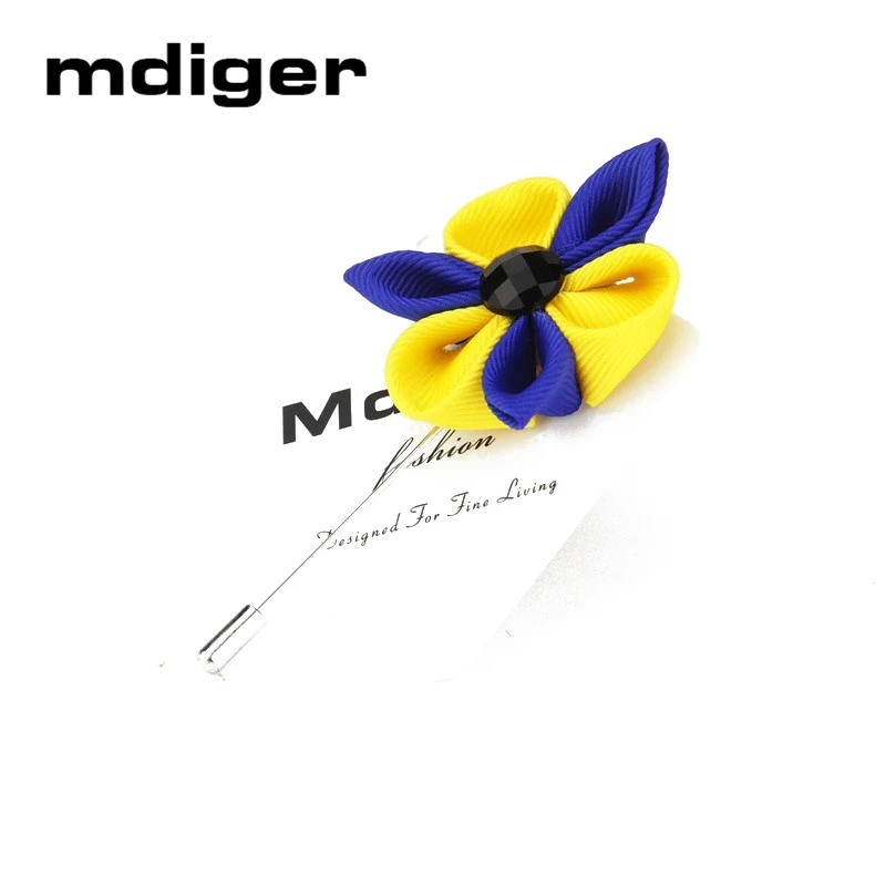 Бренд Mdiger модный мужской костюм цветы нагрудные Булавки Горячая распродажа Многоцветный лепесток изящная брошь бутоньерки, изготовленные вручную палочки-броши