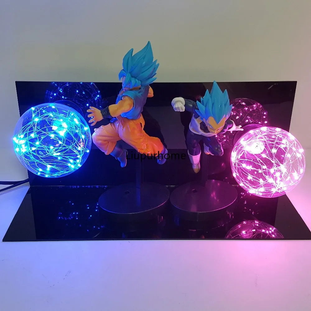 Супер лампочка Goku Vegeta Kamehameha Galick GUN Lamparas Dragon Ball Z Super Saiyan DBZ Светодиодные ночные