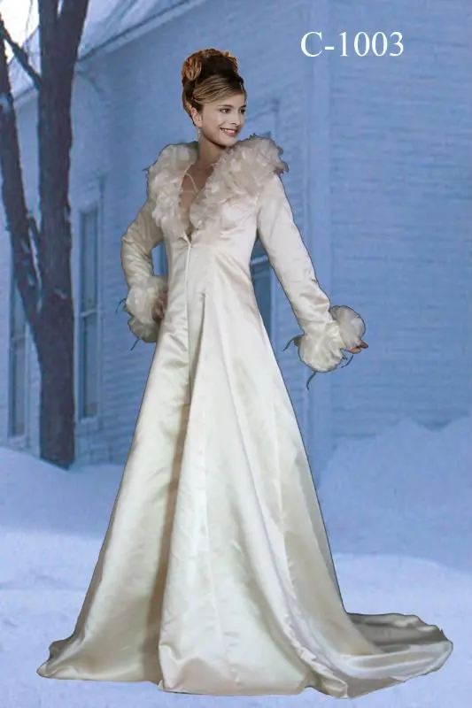 Winter cold for wedding dress Chrimas Wedding coat Xmas weddingdress