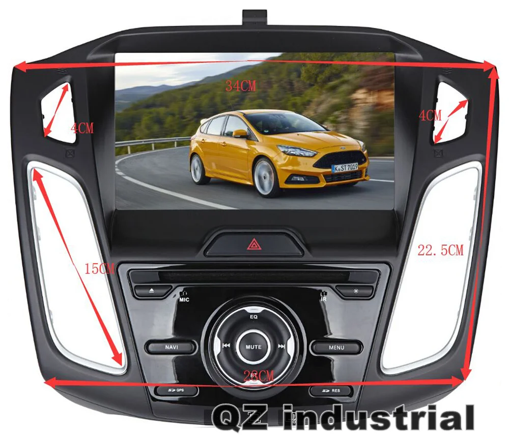 Flash Deal QZ industrial HD 9inch IPS Android 8.1 for Ford Focus 2012-2015 Car DVD player with Radio Navigation GPS 3G 4G Wifi BT RDS Map 0