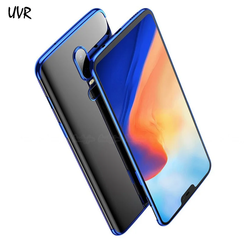 

UVR For Oneplus 6T 6 5T 5 Luxury Plating Case Cover For One Plus 6T/6/5T/5 Soft Back Bumper TPU Silicone Phone Back Cover Case