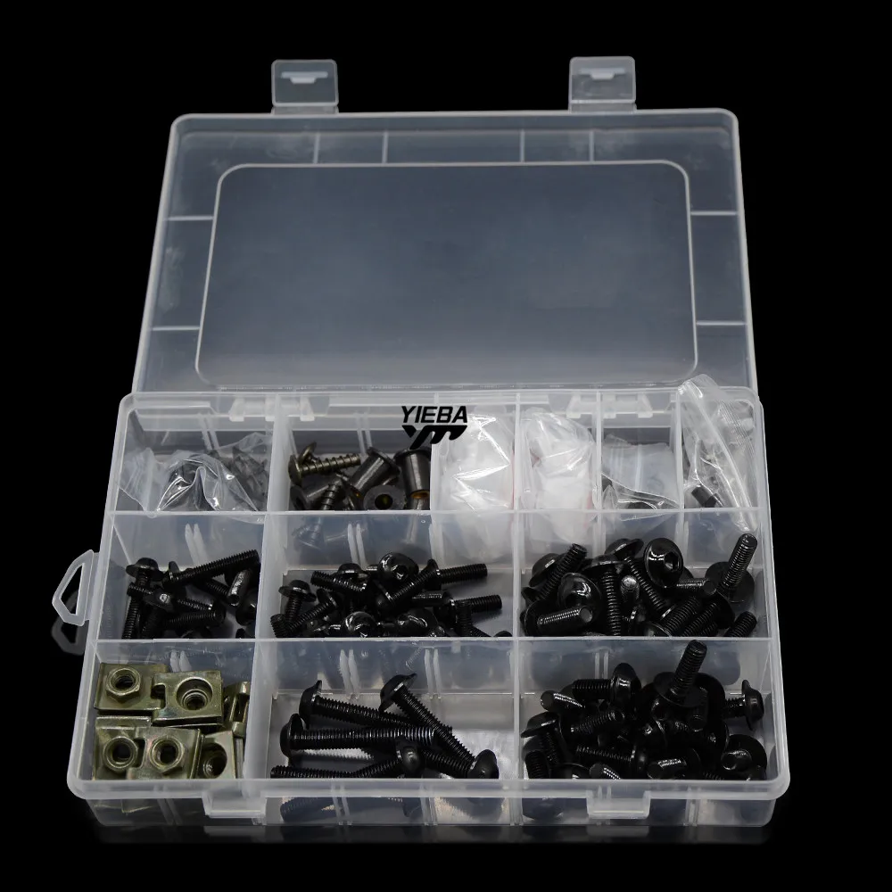 

1 Sets Universal Motorcycle Fairing Bolts Nuts Screws Washer Kit Fastener Clips Screws for yamaha R6 YZF-R6 yzf-r6 TMax500 530