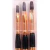 ArtSecret High Quality SPA-339 3PC/Set Synthetic Hair Nickle Plating Ferrule Nail Art Cosmetic Makeup Brush For A Manicure 3