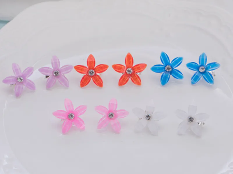 

20 Pcs Flower Crystal Hair Decoration Buckle Clip Swirl Spiral Twist Hairpins Hair Accessory