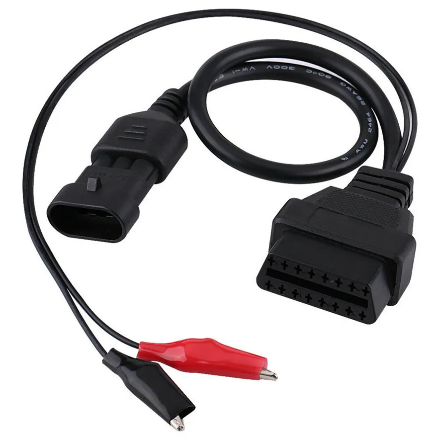Для Fiat Alfa Lancia 3 Pin до 16 OBD2 адаптер разъем Диагностический кабель US Черный Новый