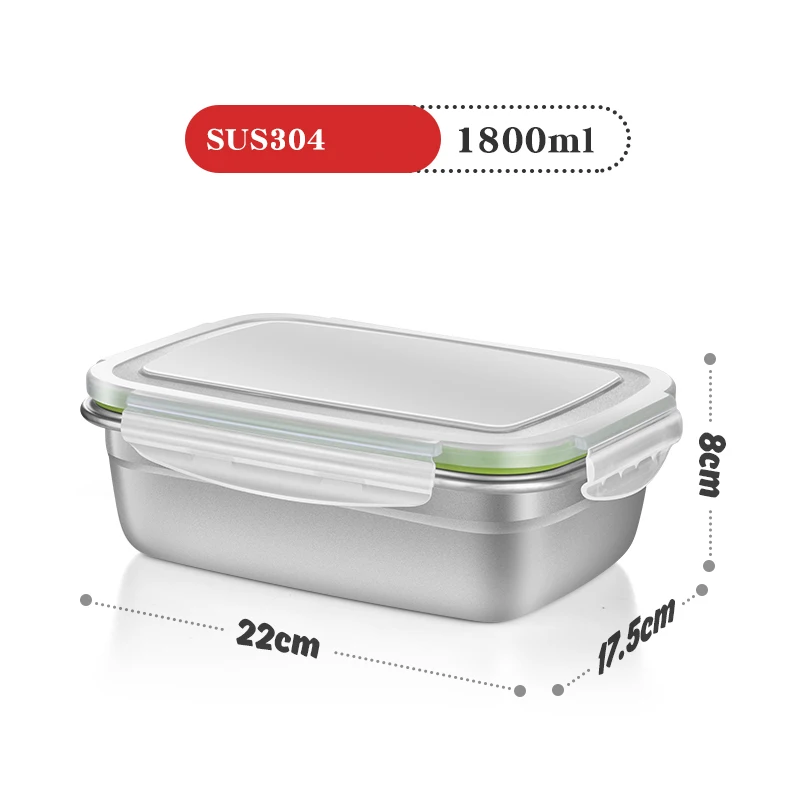 Stainless Steel Lunch Box with Cover SUS 304 Food container Keep fresh Lunch Box Inox Lunch box Bento lunch box micro onde (9)