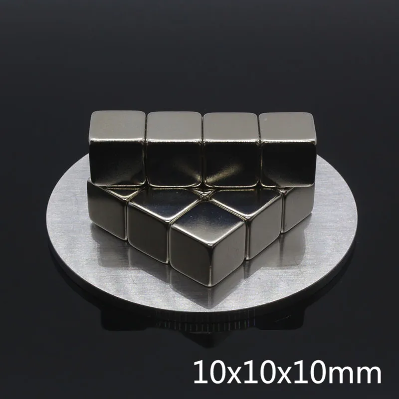 5 шт. 10x10x10 мм супер сильный редкоземельный квадратный магнит бар ремесло мощные магнитные Постоянные неодимовые магниты 10*10*10 мм
