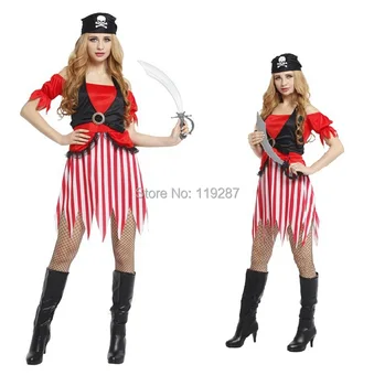 

Free shipping NEW Halloween Costumes women's stage uniforms Sexy cosplay Costumes Exotic Apparel Pretty Pirate Costumes