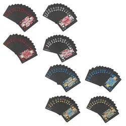 1 упак. Водонепроницаемый Пластик матовый черный покер игральные карты для Рождество Подарки чулок наполнитель вечерние карточные игры