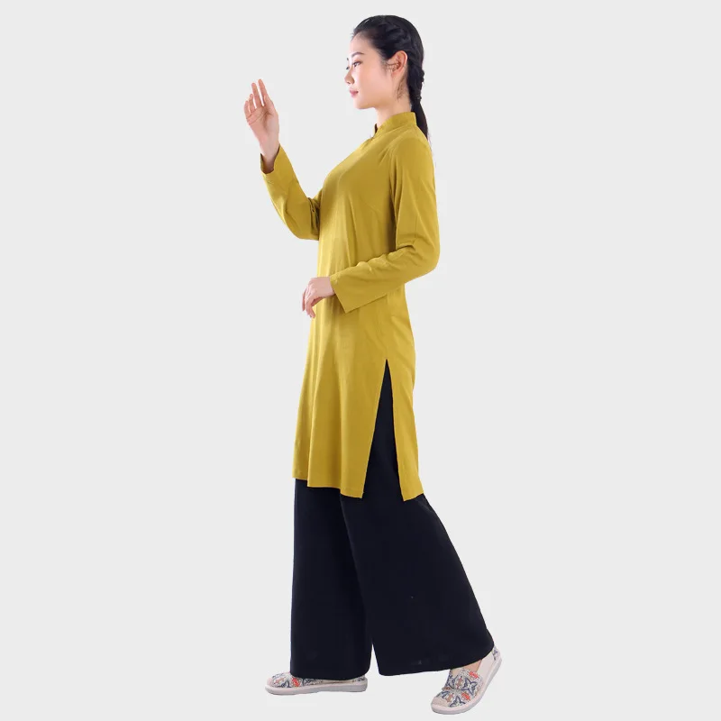 Одежда Tai chi униформа для женщин халат китайская дзен одежда медитации наборы