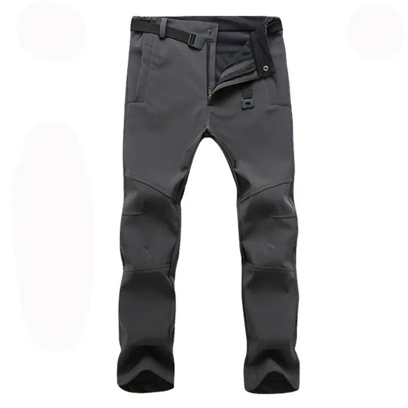 Uomini Esterna Impermeabile Pesca Escursionismo Arrampicata Pantaloni Da Combattimento Tattico Pantaloni per lo Sport inverno Softshell In Pile
