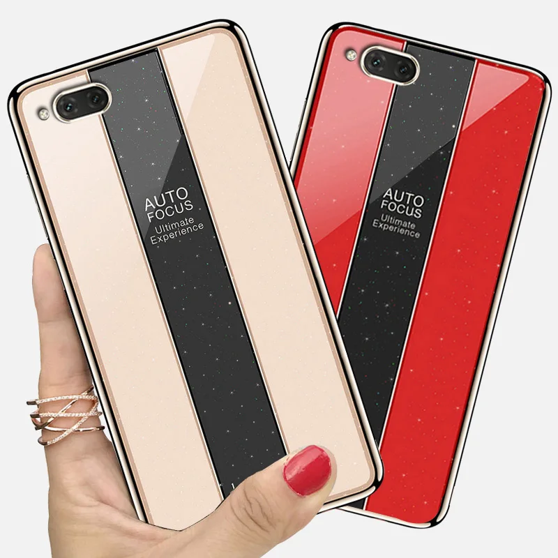 Чехол YonLinTan чехол для HuaWei Honor 10 Lite Honor10 роскошный блестящий из закаленного стекла