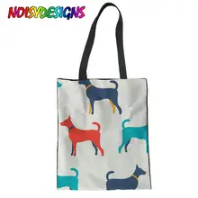 Бесшумные дизайнерские сумки-шопперы платья, школьная сумка для собак, сумка для путешествий, многоразовая женская сумка на плечо, тканевая сумка, складная сумка для девочек