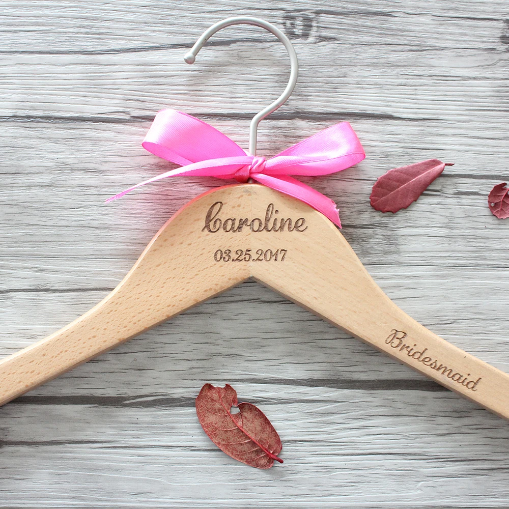 Personalized Wedding Hanger Bride and Groom ,Custom Wedding Dress Clothes Hangers ,Wood Wedding