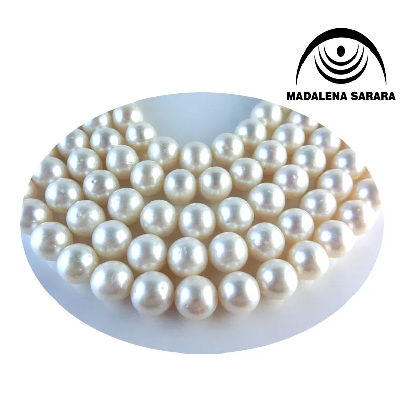 

MADALENA SARARA AA 7-8mm Genuine Freshwater Pearl Strand 18" Near Round Shape Pearl Strand For DIY Jewelry Making