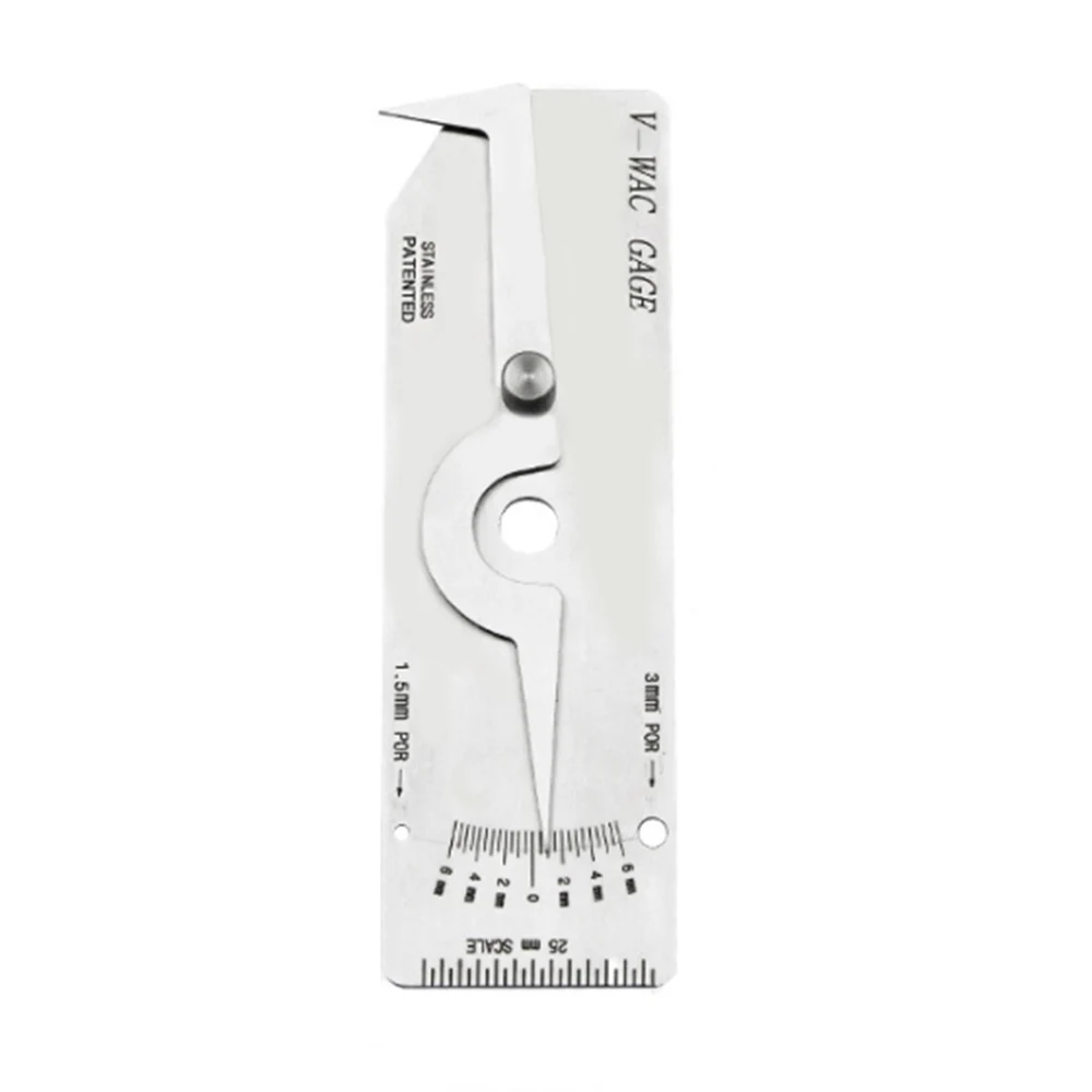 

Stainless Steel Welding Weld Gauge Ruler Precision Protractor Undercut Depth Gage Measuring Tool 1 order