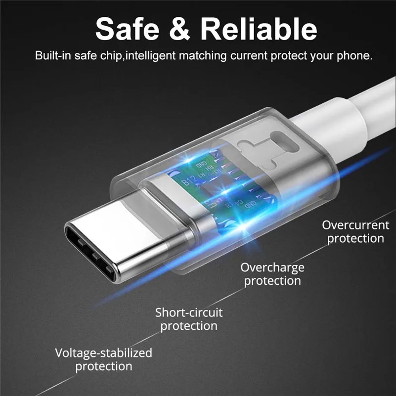 usb type C кабель для быстрой зарядки для samsung Galaxy S9 S8 Note9 8 Xiaomi Mi 8 Poco F1 huawei P20 Lite mate 20 pro