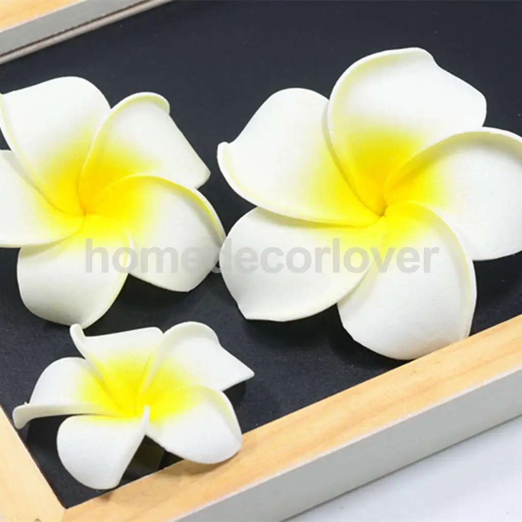 20pcs Assorted Size Foam Artificial Flower Plumeria Rubra Wedding