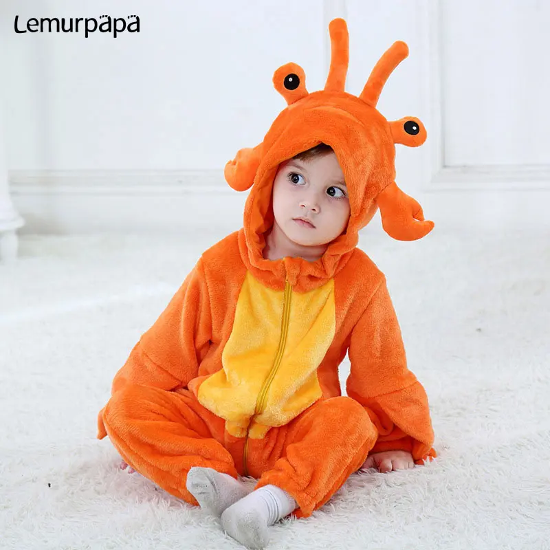 

Baby Clothes Animal Lobster Romper Funny Cute Newborn Boy Girl Jumpsuit Toddler Child Kids Winter Onesie Cartoon Outfit Kigurumi
