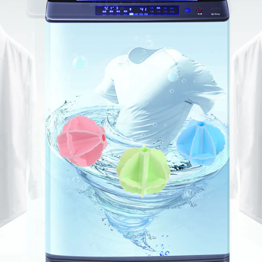 

2pc lot Washing Machine Hair Removal Device Clothes Clean Laundry Ball Retaining Filter washing machine Snow Laundry Ball LS*D