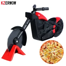 

KZERWOW Motorcycle Pizza Cutter Stainless Steel Wheel Knife for Pizza Pastry Tool Roller Pizza Slicer Baking Tool Kitchen Gadget
